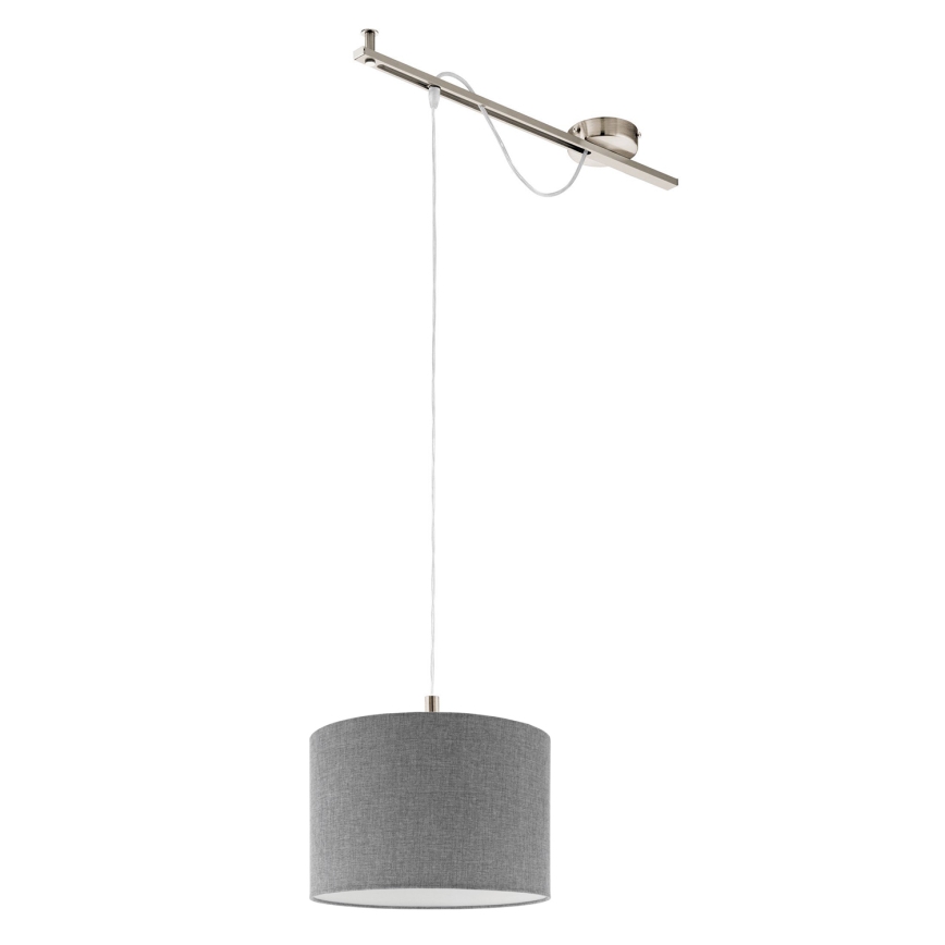 Eglo - LED-Hängeleuchte CALCENA 1xE27/60W/230V Chrom/grau