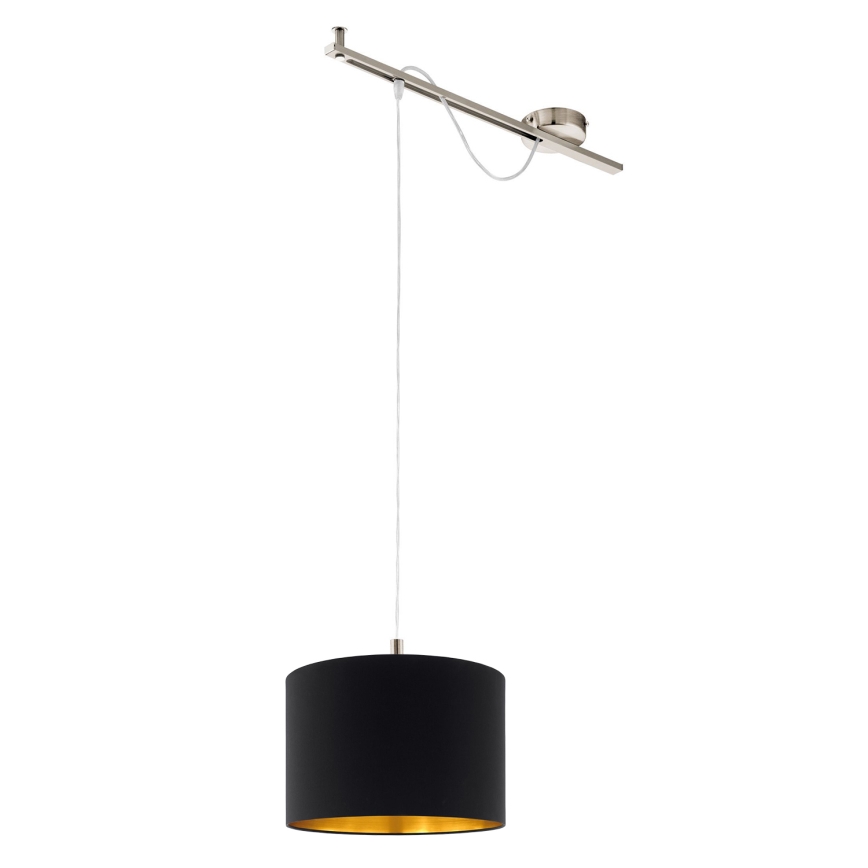 Eglo - LED-Hängeleuchte CALCENA 1xE27/60W/230V Chrom/schwarz