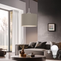 Eglo - LED  Hängeleuchte mit Kabelabhängung TUNJA 1xE27/60W/230V taupe