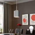 Eglo - LED-Hängeleuchte TUNJA 1xE27/60W/230V grau