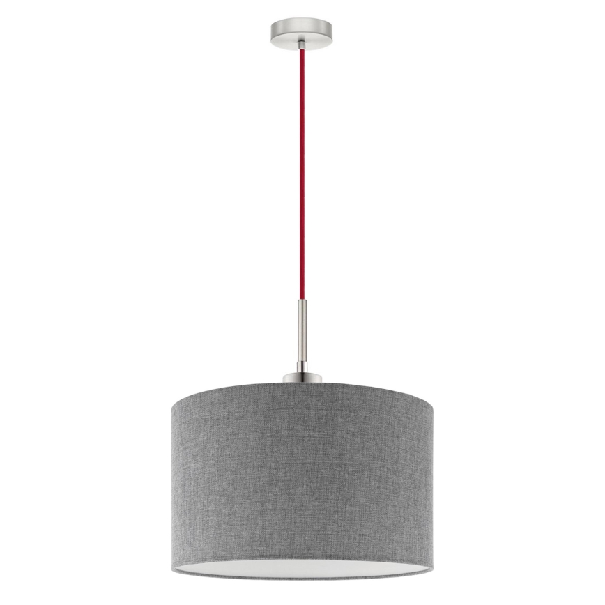 Eglo - LED-Hängeleuchte TUNJA 1xE27/60W/230V grau