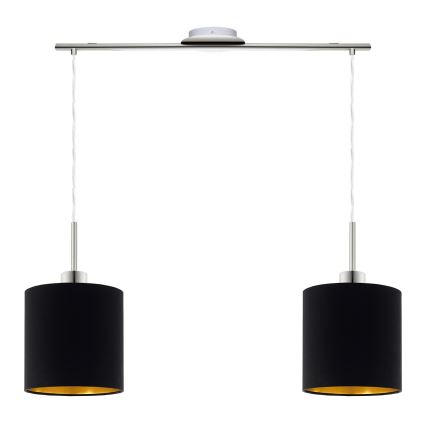Eglo - LED-Hängeleuchte TUNJA 2xE27/60W/230V schwarz