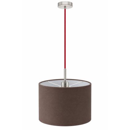 Eglo - LED-Pendelleuchte an Kabel TUNJA 1xE27/60W/230V Ø 20 cm braun/rot