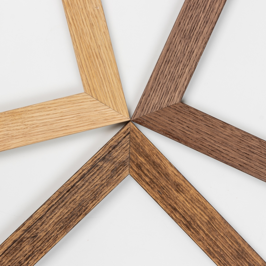 Eglo - LED RGB dimmbares aufgesetztes Panel SALOBRENA-C WOOD LED/24W/230V 2700-6500K 49,5x49,5 cm Braun + Fernbedienung