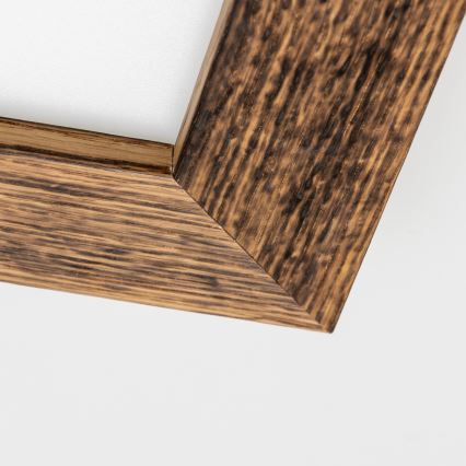 Eglo - LED RGBW dimmbares Aufbaulicht SALOBRENA-C WOOD LED/16W/230V 2700-6500K 34x34 cm braun + Fernbedienung