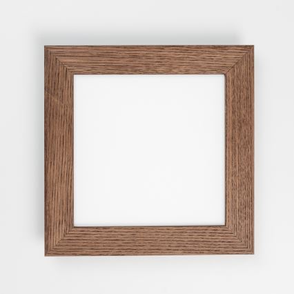 Eglo - LED RGBW dimmbares Aufputz-Panel SALOBRENA-C WOOD LED/16W/230V 2700-6500K 34x34 cm dunkelbraun + Fernbedienung