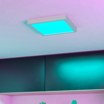 Eglo - LED RGBW dimmbare Badezimmer-Deckenleuchte LED/10,5W/230V 2700-6500K 22x22 cm IP44 weiß