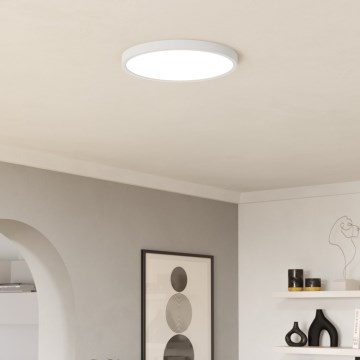 Eglo - LED RGBW dimmbare Badezimmer-Deckenleuchte LED/17,5W/230V 2700-6500K Ø 39,9 cm IP44 weiß