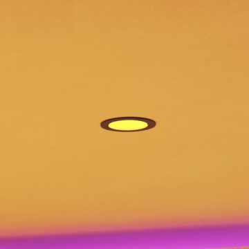 Eglo - LED RGBW dimmbare Badezimmer-Einbauleuchte LED/5W/230V 2700-6500K Ø 12 cm IP44 schwarz