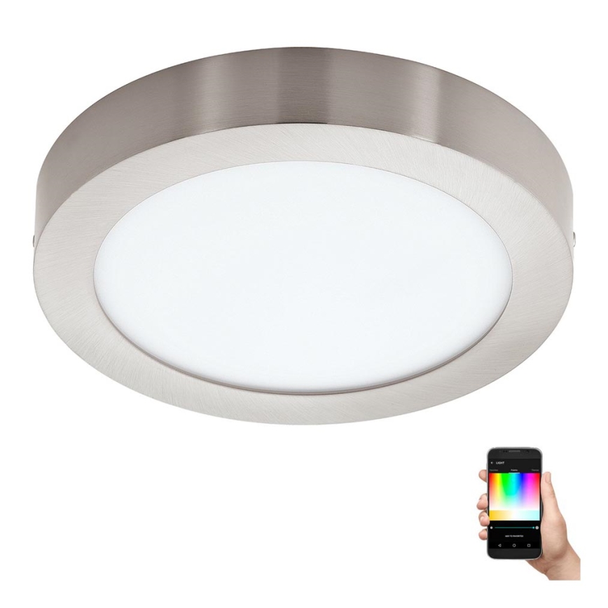 Eglo - LED RGBW Dimmbare Deckenleuchte FUEVA-C LED/15,6W/230V Chrom matt Bluetooth