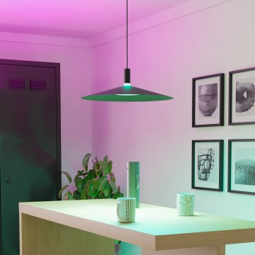 Eglo - LED RGBW dimmbare Pendelleuchte mit Kabelaufhängung LED/15,5W/230V 2700-6500K schwarz