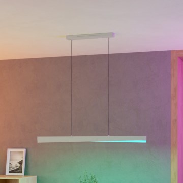 Eglo - LED RGBW dimmbare Pendelleuchte mit Seilaufhängung LED/19W/230V 2700-6500K grau