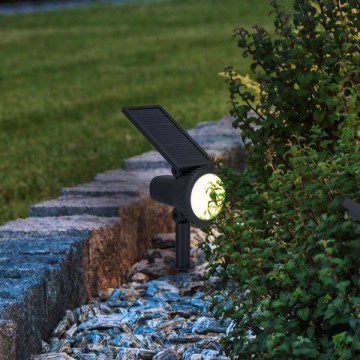 Eglo - LED RGBW dimmbare Solarlampe LED/3W/4,5V IP44 schwarz + Fernbedienung