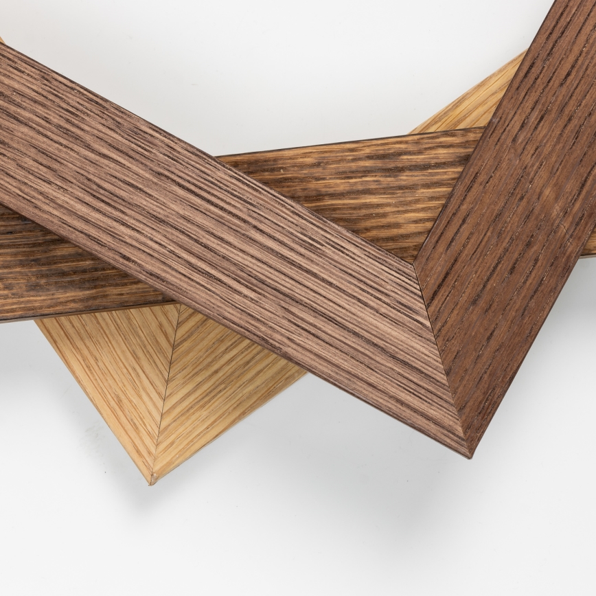 Eglo - LED RGBW dimmbares Aufputz-Panel SALOBRENA-C WOOD LED/16W/230V 2700-6500K 34x34 cm braun + Fernbedienung