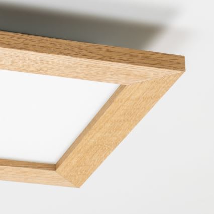 Eglo - LED RGBW dimmbares Aufputz-Panel SALOBRENA-C WOOD LED/16W/230V 2700-6500K 34x34 cm braun + Fernbedienung