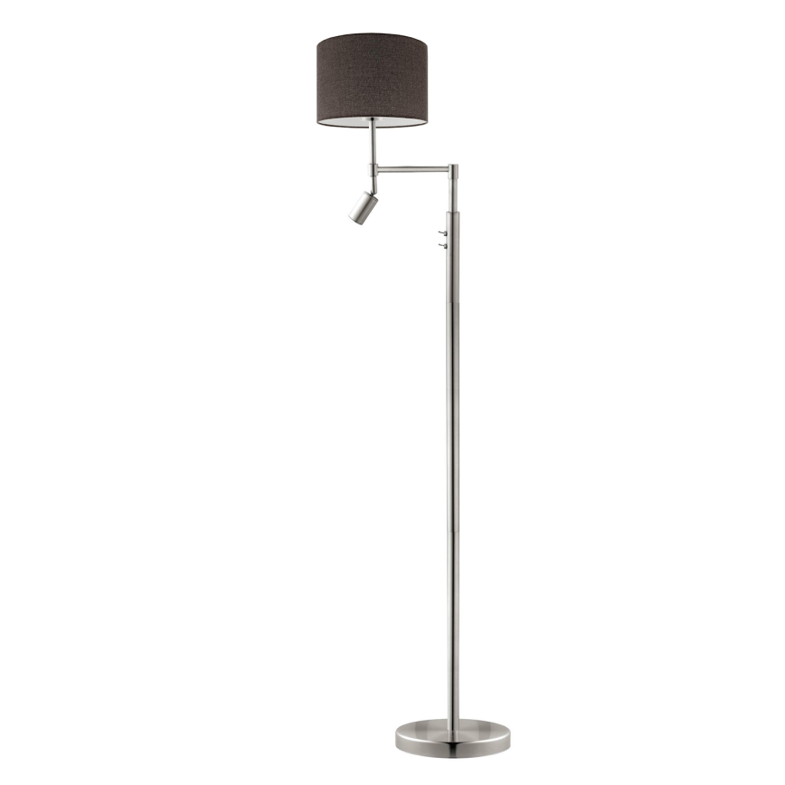 Eglo - LED-Stehleuchte TUNJA 1xE27/60W/230V + LED/2,1W d 30 cm matt Chrom/braun
