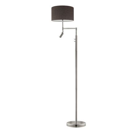 Eglo - LED-Stehleuchte TUNJA 1xE27/60W/230V + LED/2,1W d 38 cm matt Chrom/braun