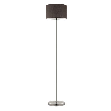 Eglo - LED-Stehleuchte TUNJA 1xE27/60W/230V matt Chrom/braun