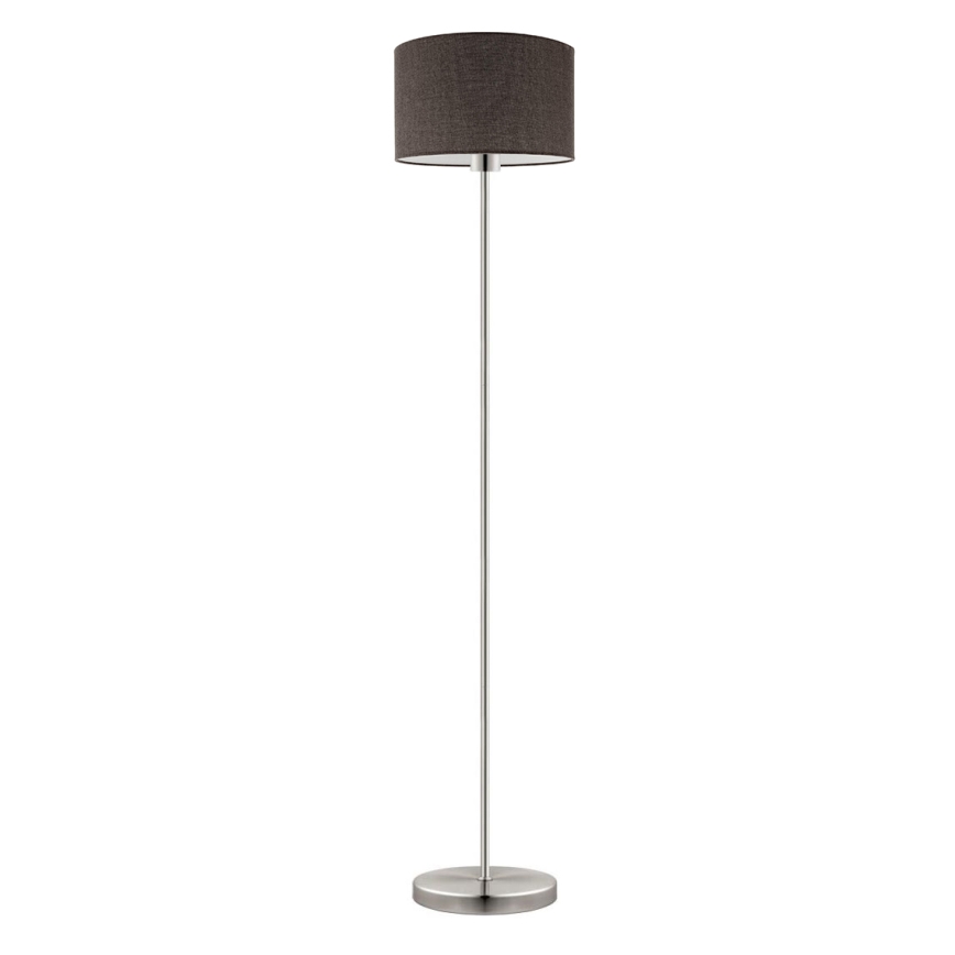 Eglo - LED-Stehleuchte TUNJA 1xE27/60W/230V matt Chrom/braun