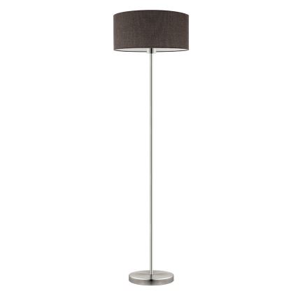Eglo - LED-Stehleuchte TUNJA 1xE27/60W/230V matt Chrom/braun