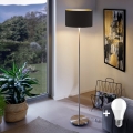 Eglo - LED-Stehleuchte TUNJA 1xE27/60W/230V matt Chrom/schwarz