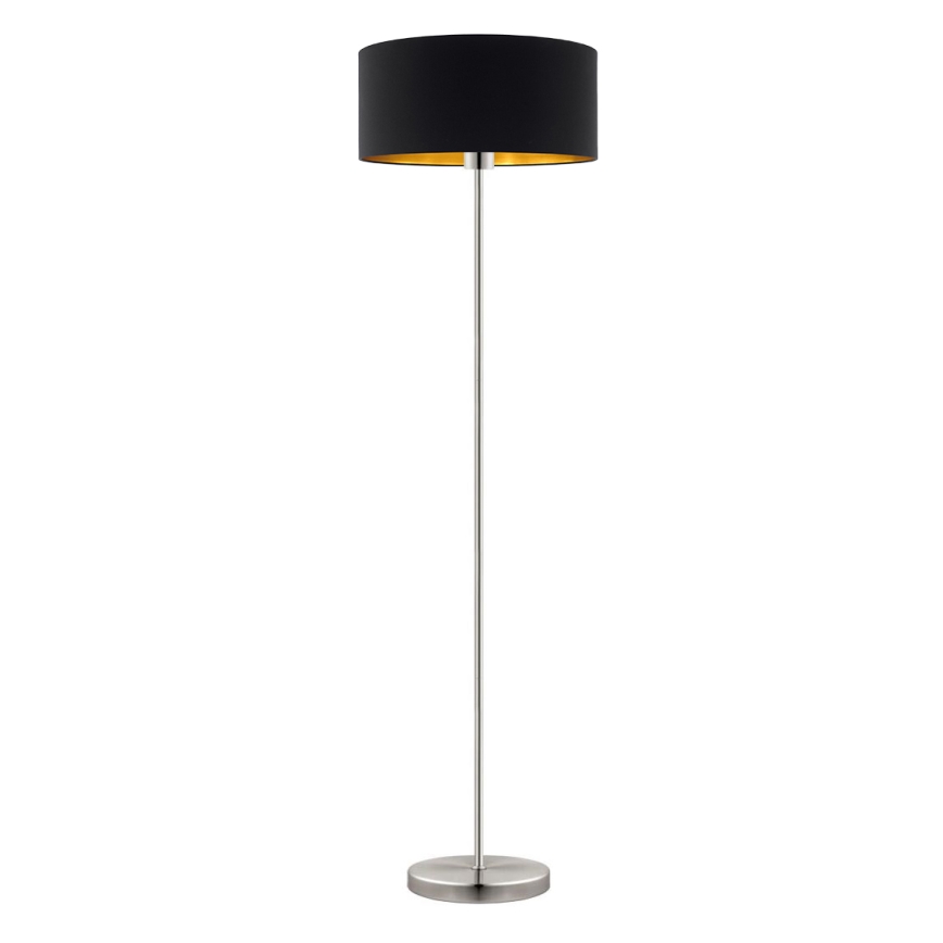 Eglo - LED-Stehleuchte TUNJA 1xE27/60W/230V matt Chrom/schwarz