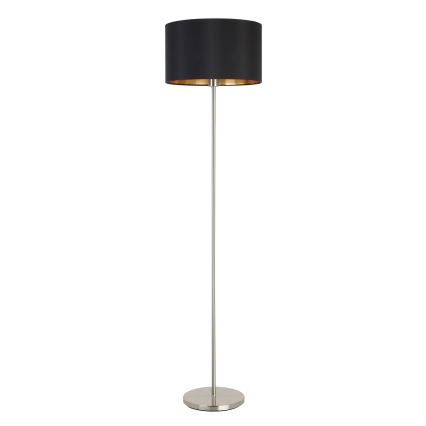 Eglo - LED-Stehleuchte TUNJA 1xE27/60W/230V matt Chrom/schwarz