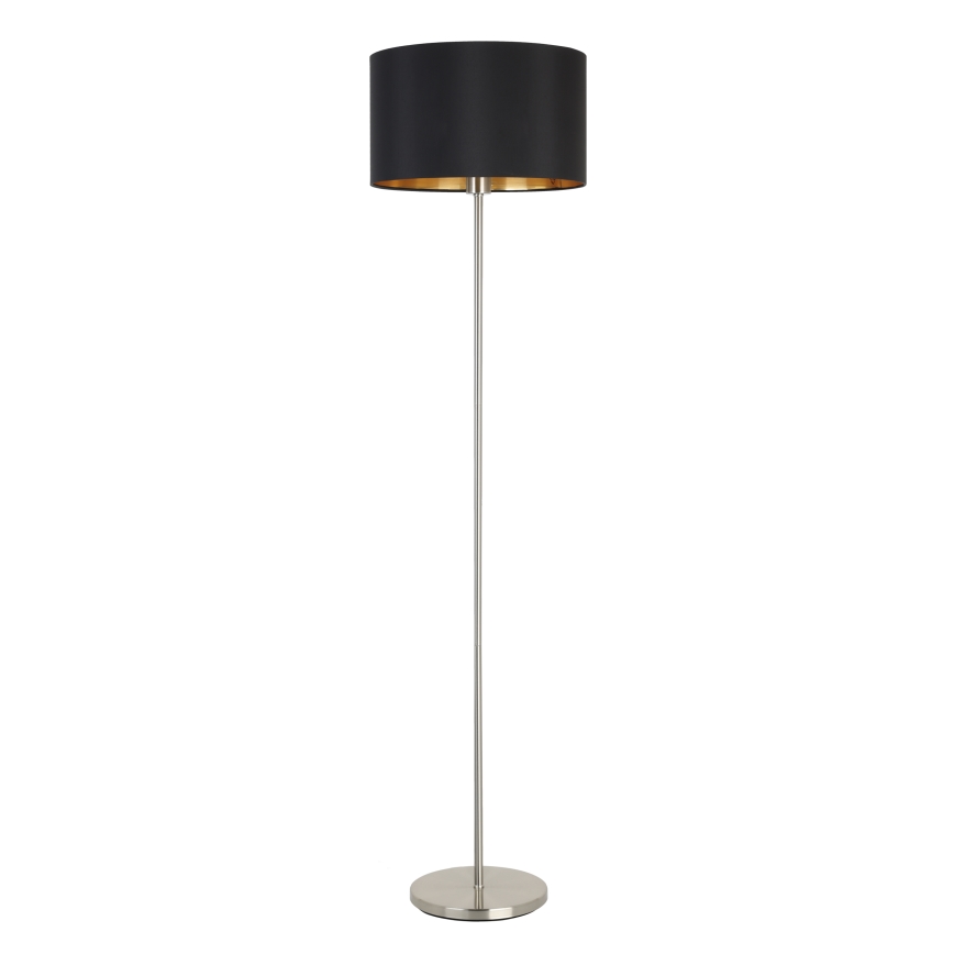 Eglo - LED-Stehleuchte TUNJA 1xE27/60W/230V matt Chrom/schwarz