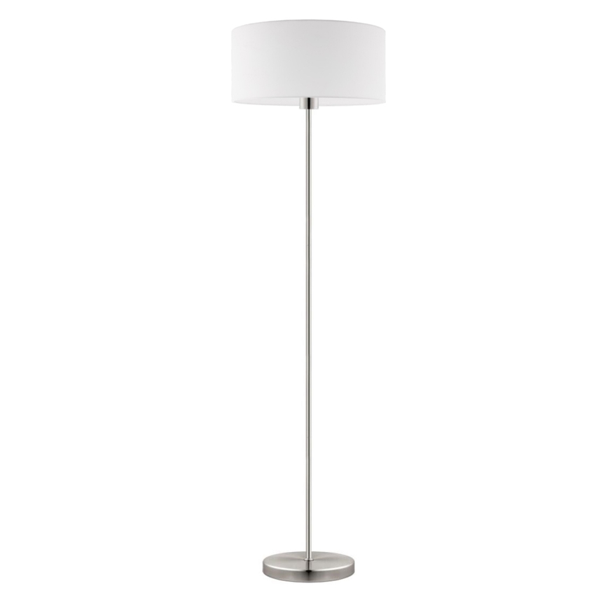 Eglo - LED-Stehleuchte TUNJA 1xE27/60W/230V matt Chrom/weiß