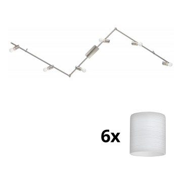 Eglo - LED-Strahler MY CHOICE 6xE14/4W/230V matt Chrom/weiß