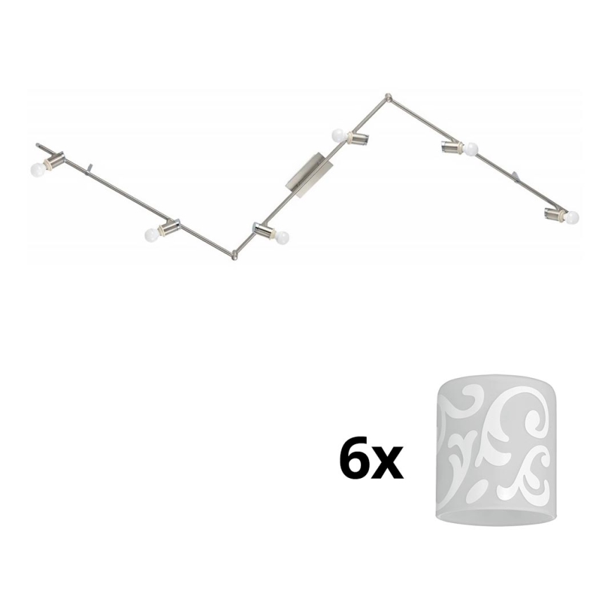 Eglo - LED-Strahler MY CHOICE 6xE14/4W/230V matt Chrom/weiß