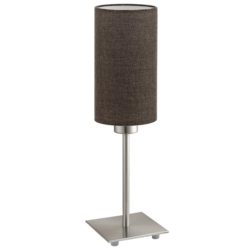 Eglo - LED-Tischleuchte TUNJA 1xE27/60W/230V 26,5 cm matt Chrom/braun