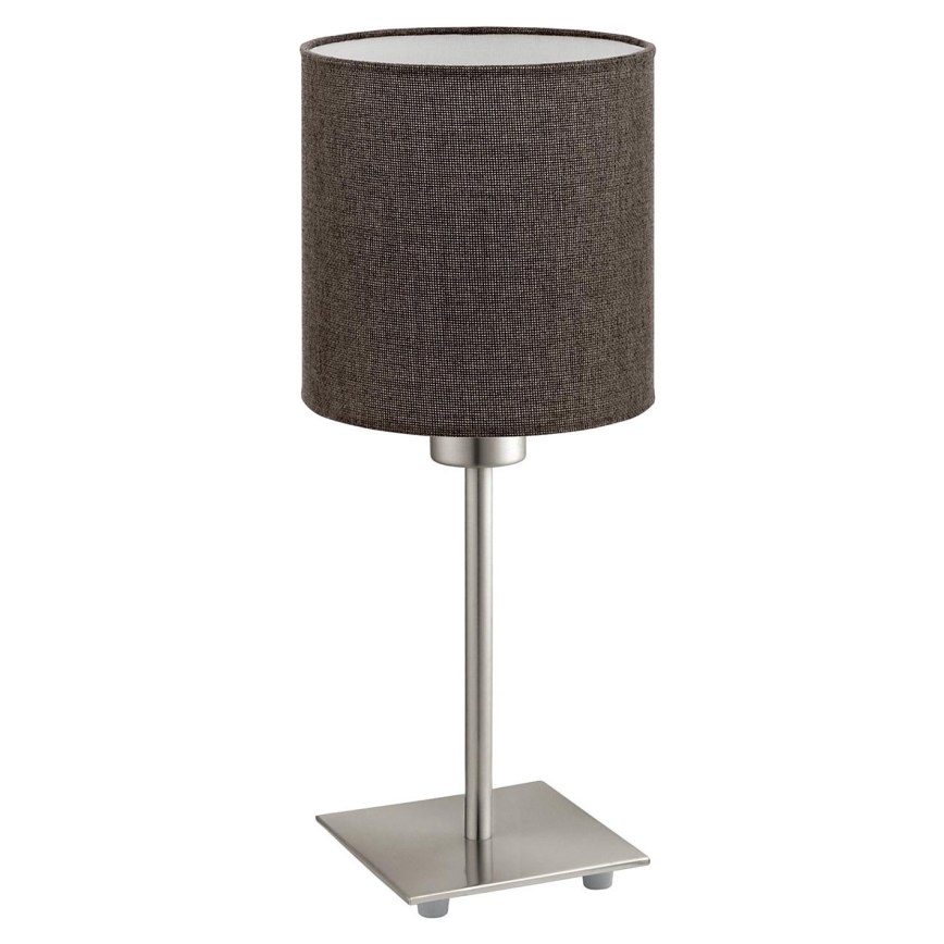 Eglo - LED-Tischleuchte TUNJA 1xE27/60W/230V 26,5 cm matt Chrom/braun
