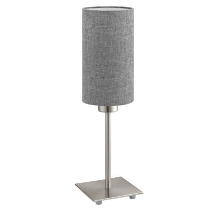 Eglo - LED-Tischleuchte TUNJA 1xE27/60W/230V 26,5 cm matt Chrom/grau
