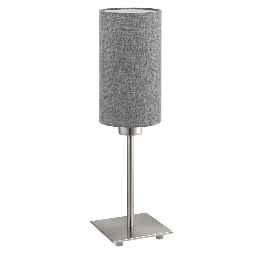 Eglo - LED-Tischleuchte TUNJA 1xE27/60W/230V 26,5 cm matt Chrom/grau