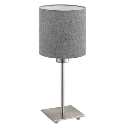 Eglo - LED-Tischleuchte TUNJA 1xE27/60W/230V 26,5 cm matt Chrom/grau