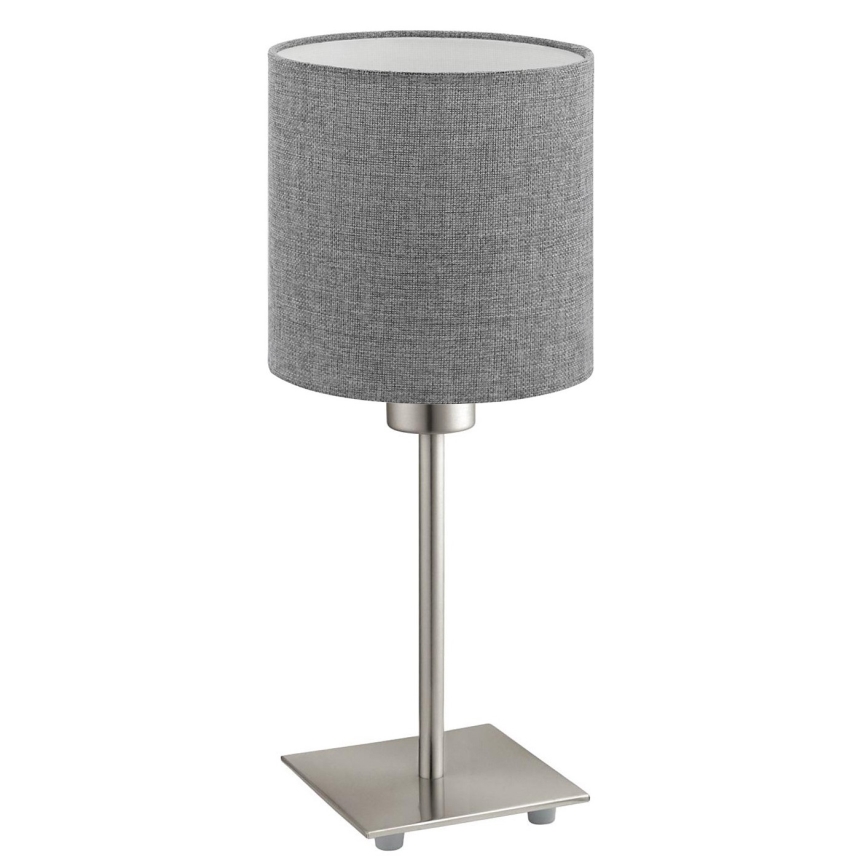 Eglo - LED-Tischleuchte TUNJA 1xE27/60W/230V 26,5 cm matt Chrom/grau
