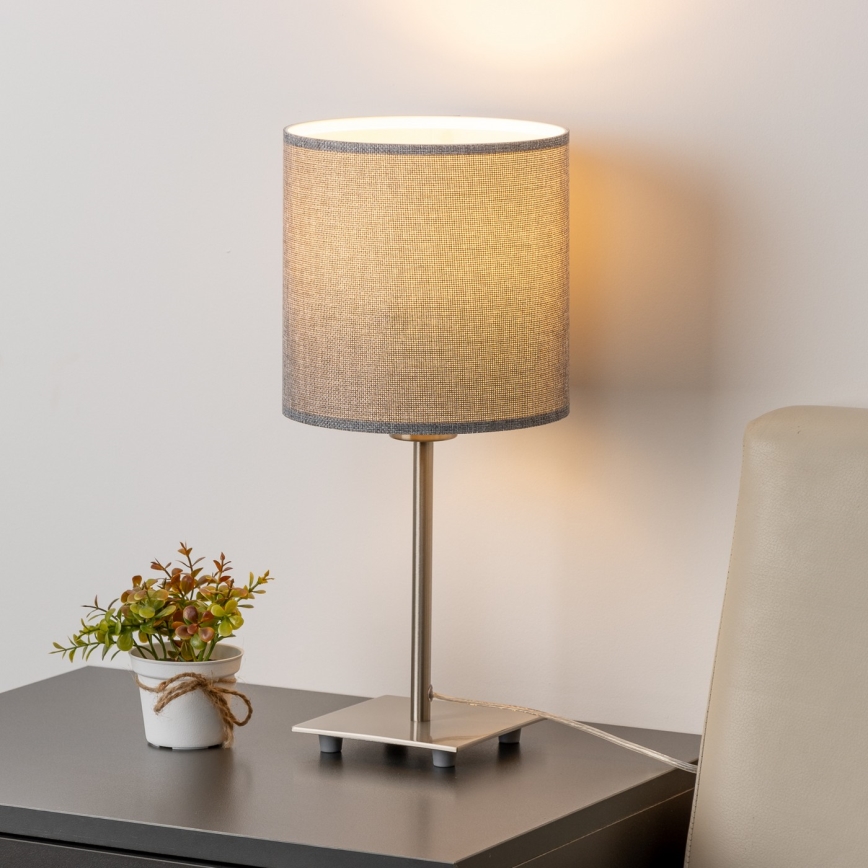 Eglo - LED-Tischleuchte TUNJA 1xE27/60W/230V 26,5 cm matt Chrom/grau