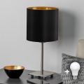Eglo - LED-Tischleuchte TUNJA 1xE27/60W/230V 26,5 cm matt Chrom/schwarz