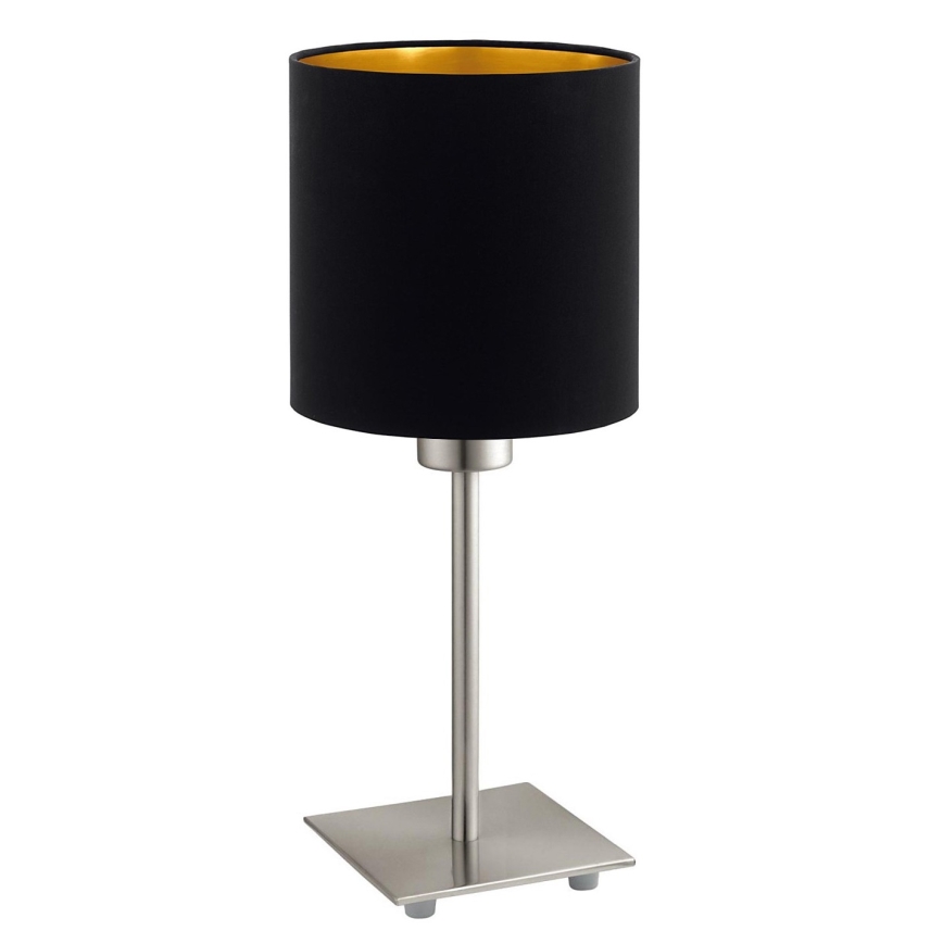Eglo - LED-Tischleuchte TUNJA 1xE27/60W/230V 26,5 cm matt Chrom/schwarz