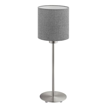 Eglo - LED-Tischleuchte TUNJA 1xE27/60W/230V 38,5 cm matt Chrom/grau