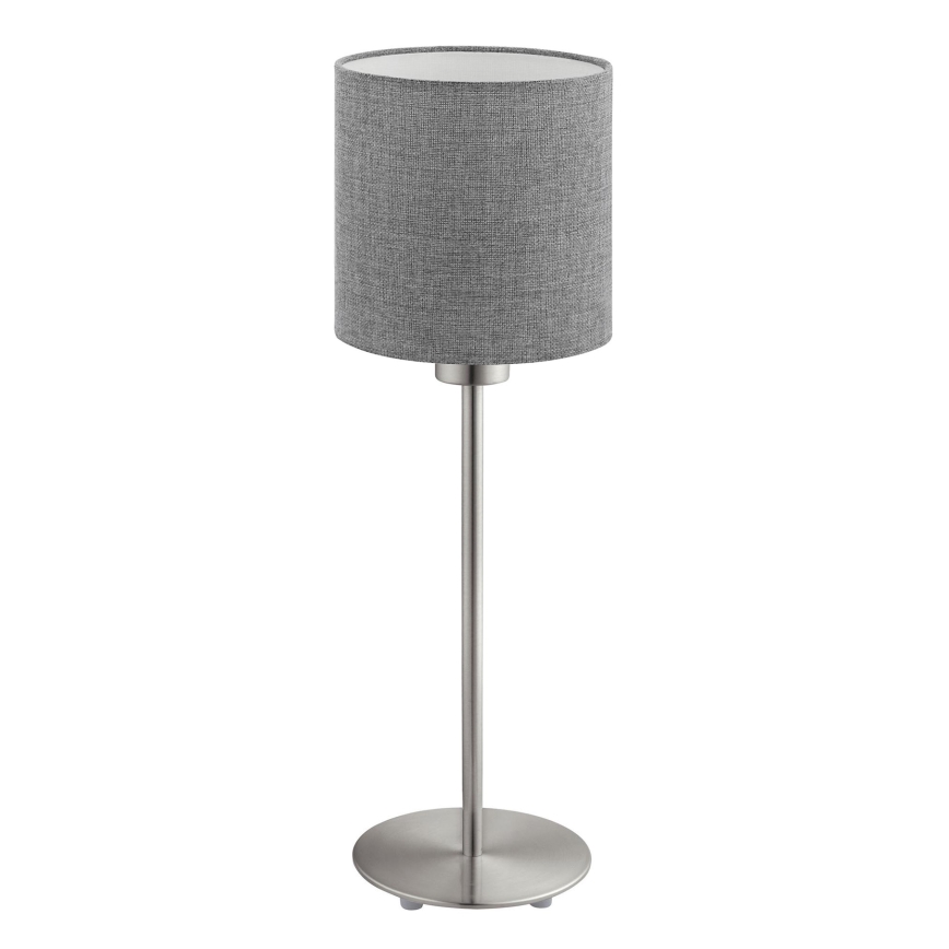 Eglo - LED-Tischleuchte TUNJA 1xE27/60W/230V 38,5 cm matt Chrom/grau