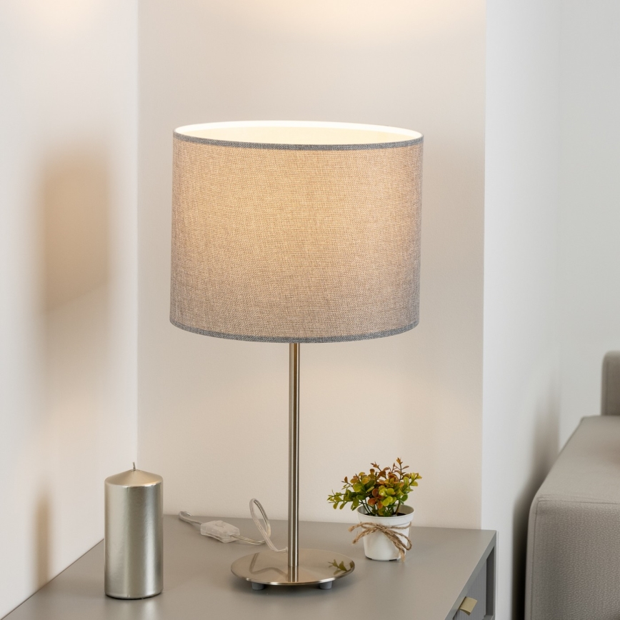 Eglo - LED-Tischleuchte TUNJA 1xE27/60W/230V 38,5 cm matt Chrom/grau
