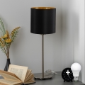 Eglo - LED-Tischleuchte TUNJA 1xE27/60W/230V 38,5 cm matt Chrom/schwarz