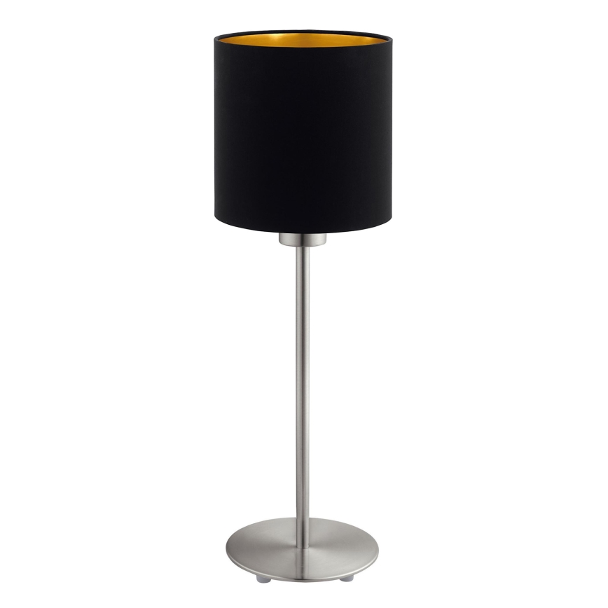 Eglo - LED-Tischleuchte TUNJA 1xE27/60W/230V 38,5 cm matt Chrom/schwarz