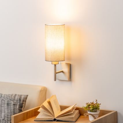Eglo - LED-Wandleuchte TUNJA 1xE27/60W/230V matt Chrom/grau