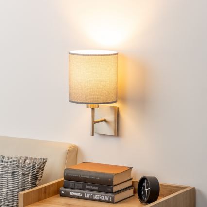 Eglo - LED-Wandleuchte TUNJA 1xE27/60W/230V matt Chrom/grau