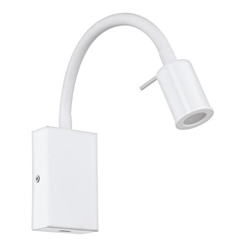 Eglo - LED-Wandspot mit USB-Ladeanschluss LED/3,5W/230V, weiß
