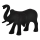 Eglo - Metall-Dekoration 15x18,5 cm Elefant/schwarz