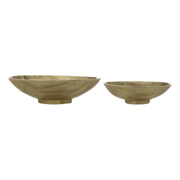 Eglo - SET 2x Dekoratives Tablett d 28/21 cm golden